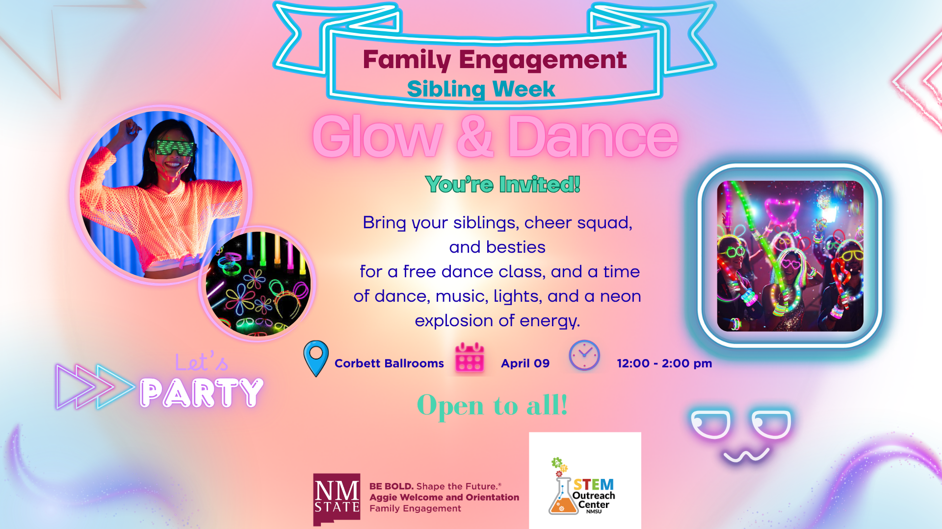 Glow & Dance Event Flier